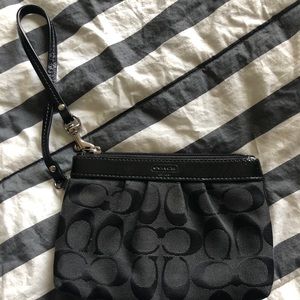 Black Coach wristlet in good condition
